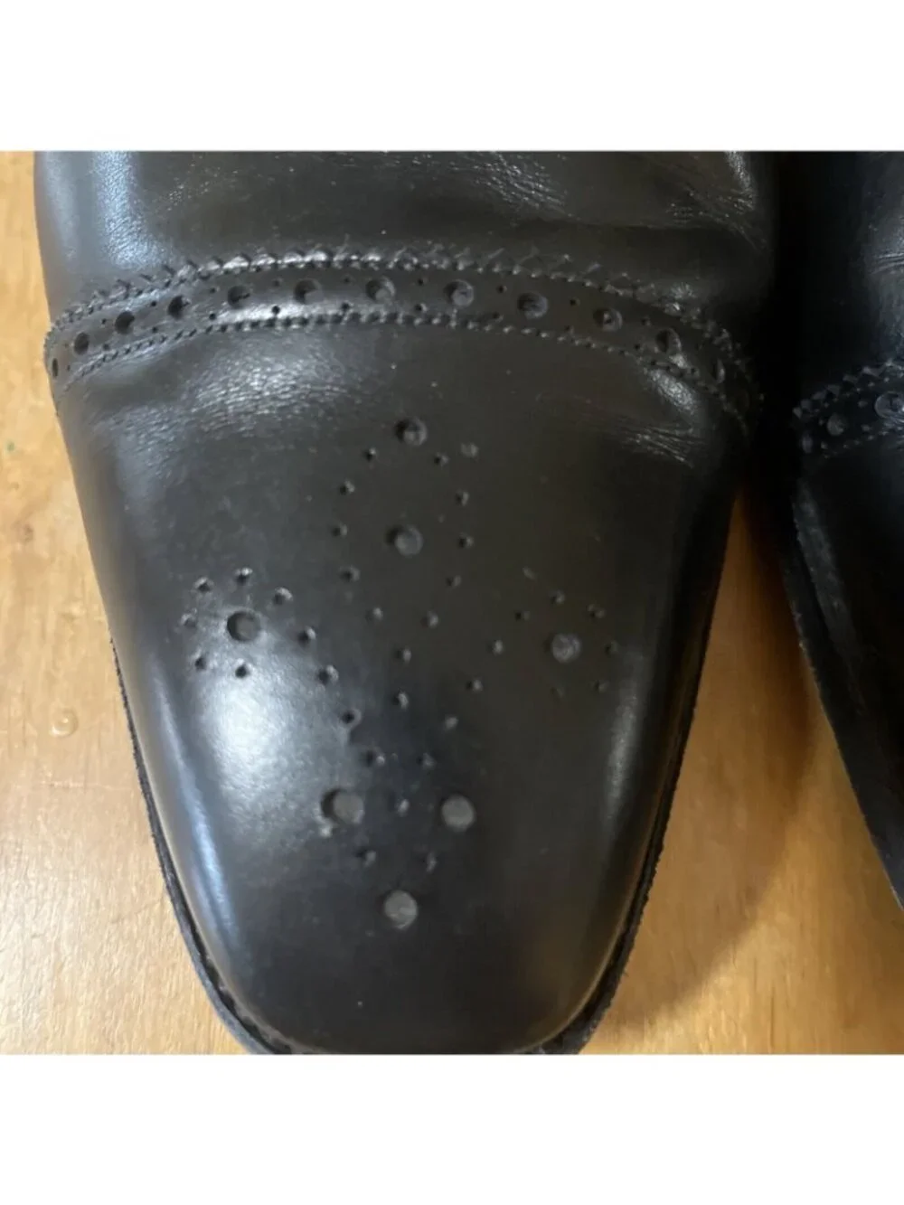 j Fitzpatrick Black Calf Leather Windermere Oxfords Mens Sz 12 E